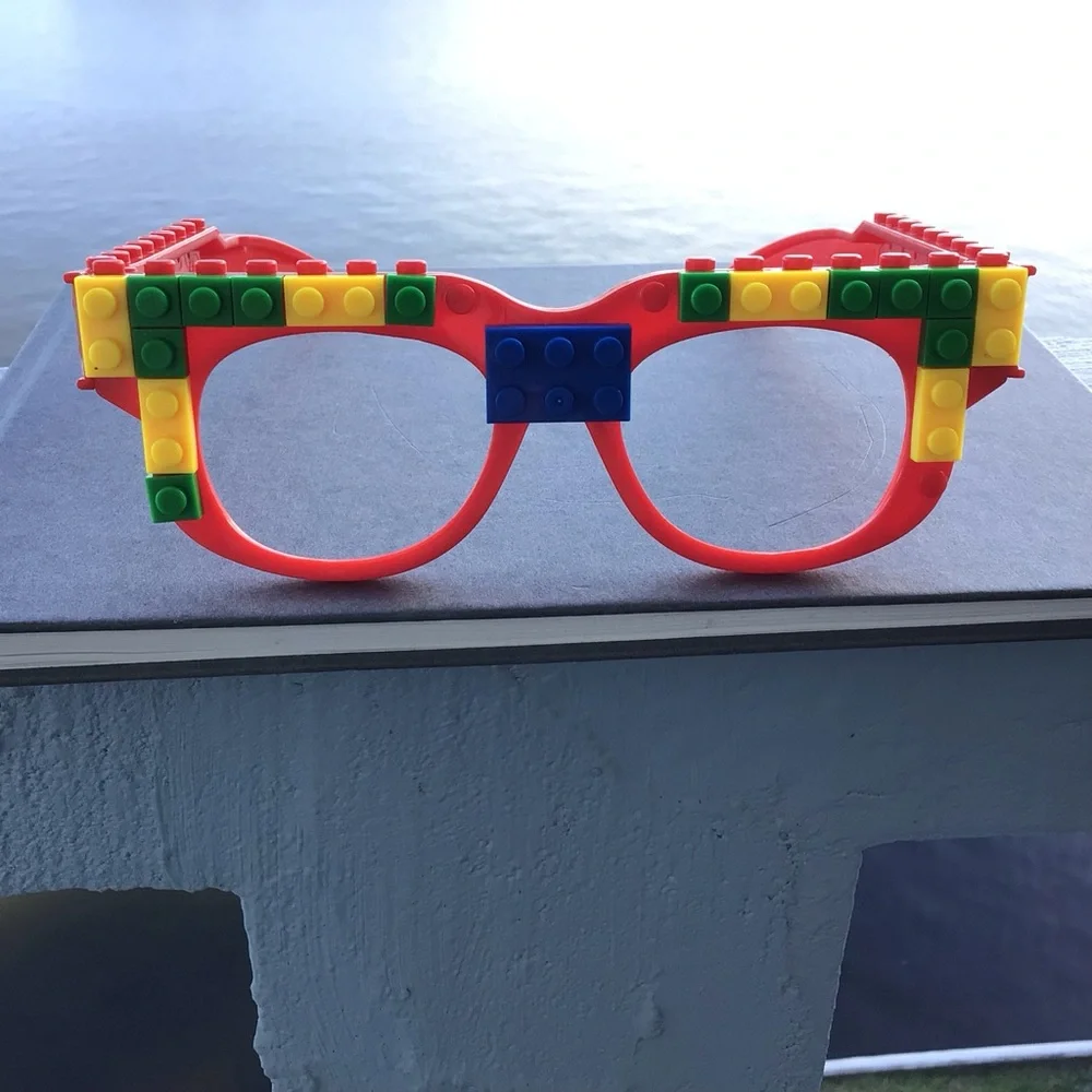 Lego Style Red Building Block Style Kids Toy Glasses